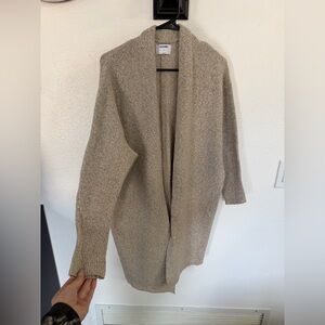 Old Navy Open-Front Long Knit Cardigan - Taupe Beige